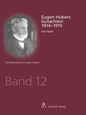 cover image of Eugen Hubers Gutachten 1914-1915